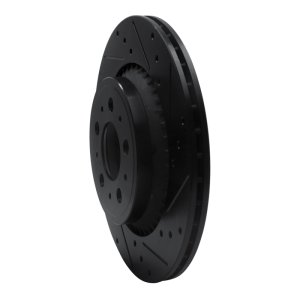 Volvo XC90 Brake Rotor (1) - Rear Right - R1 Concepts - Drilled & Slotted - Black - `03-`14